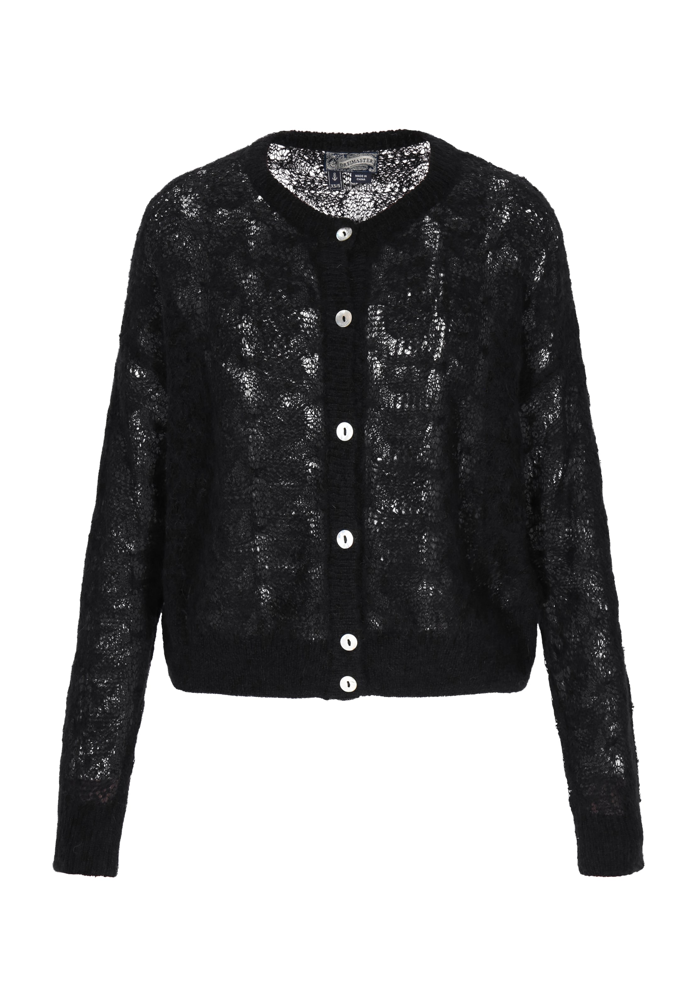 DreiMaster Vintage - Casaco de malha 'Vintage' em preto: frente