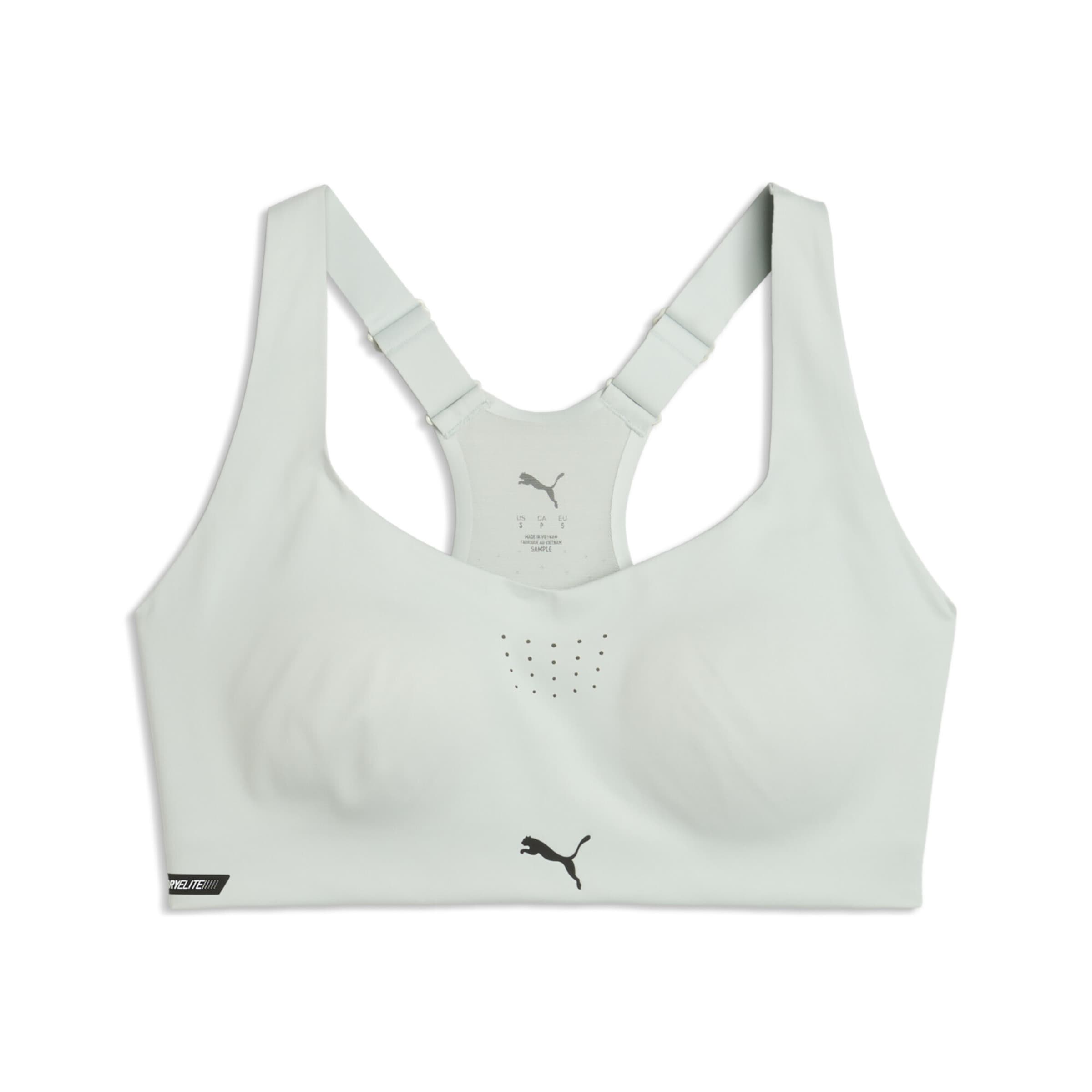 PUMA Sports bra 'PWRMode' in Green: front