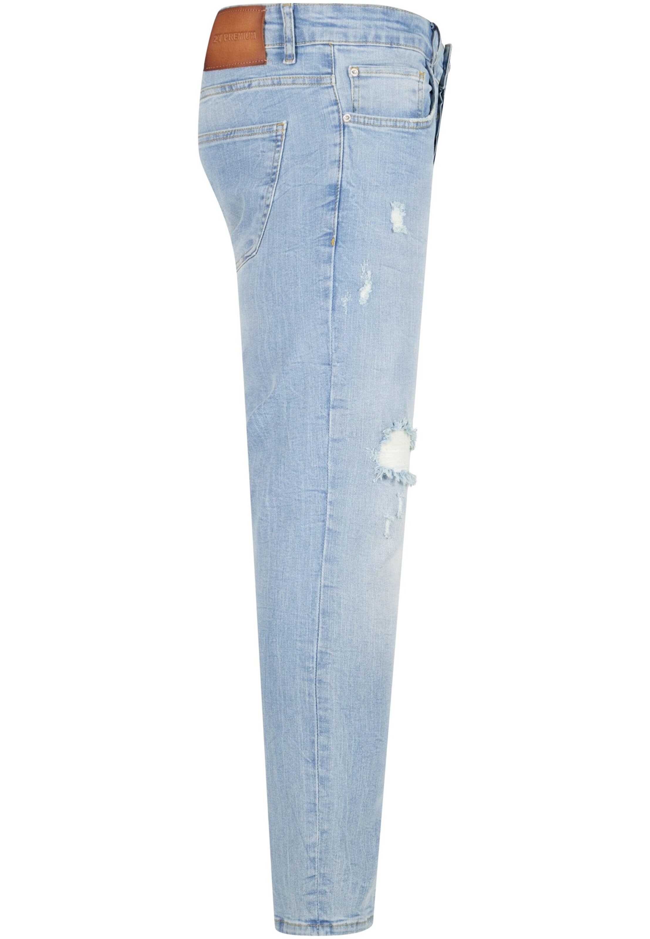 2Y Premium Slimfit Jeans in Blauw