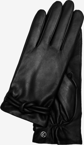 KESSLER Full Finger Gloves 'Olivia Cashmere' in Black: front