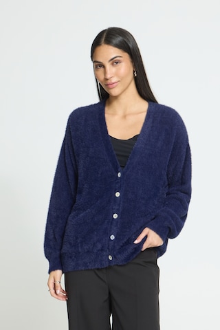 ICHI Gebreid vest 'IHBRULA' in Blauw: voorkant