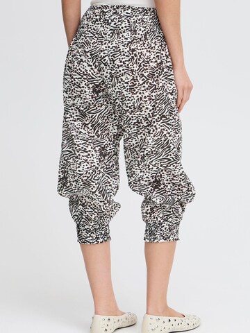 PULZ Jeans - Tapered Calças harem 'PZJill' em castanho