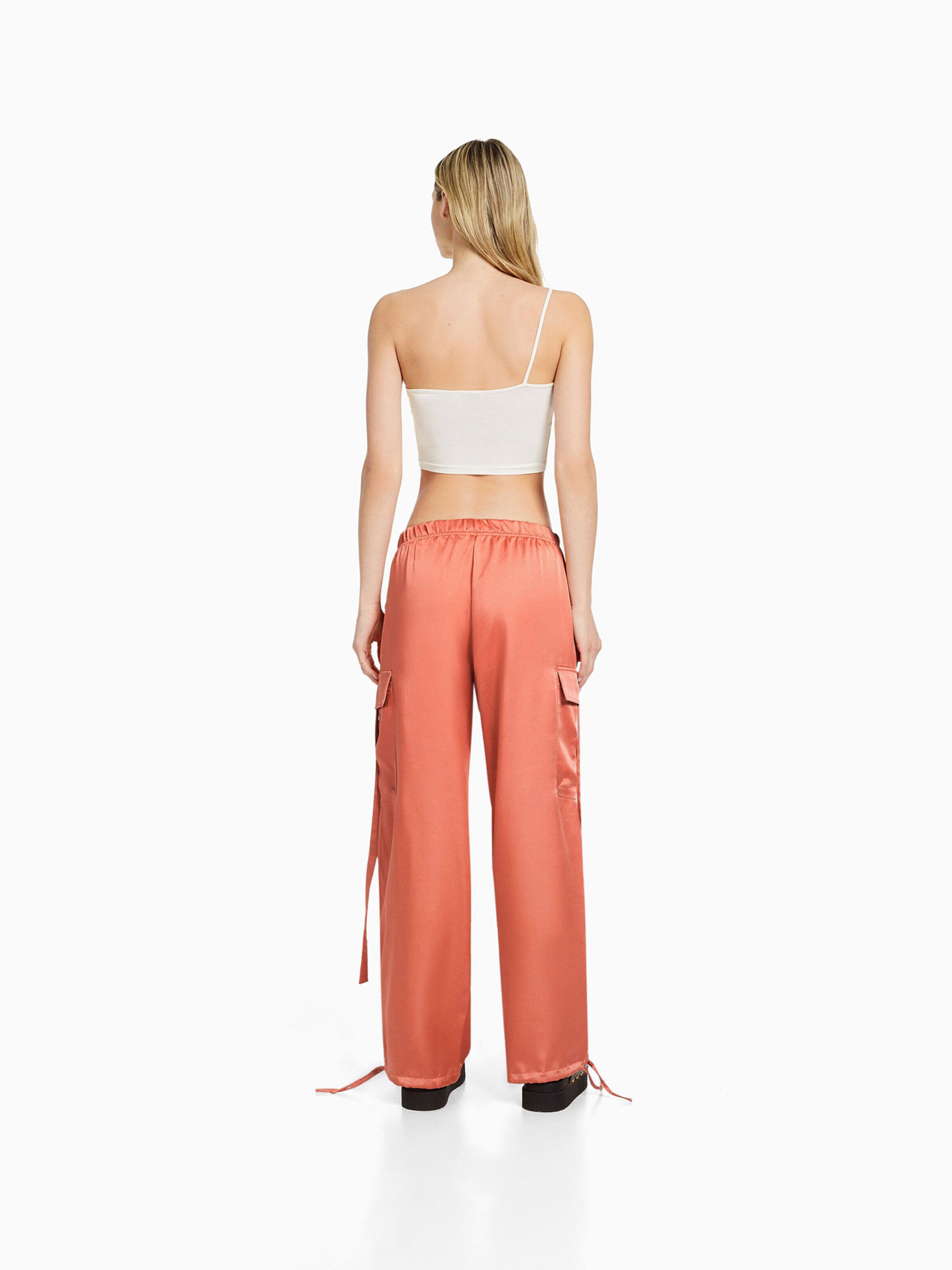 Pantalon orange bershka sale