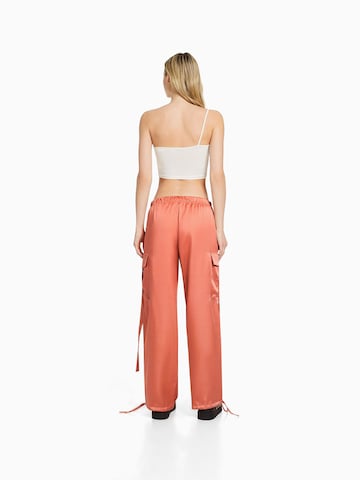 Bershka Tapered Hose in Orange