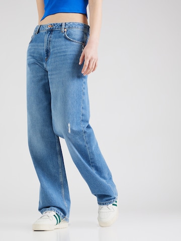 Wide leg Jeans 'Leni_B' de la HUGO pe albastru: față