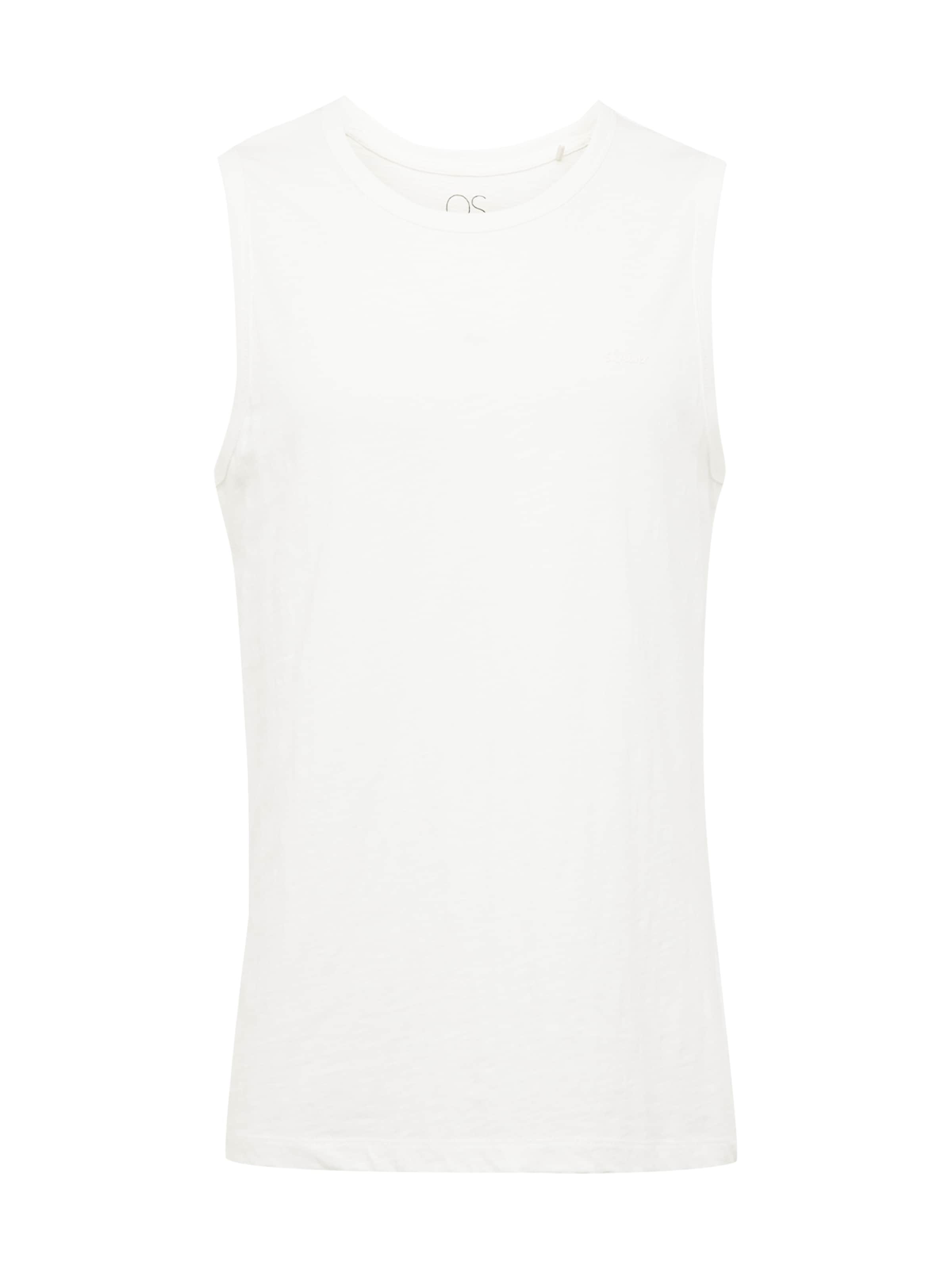 QS T-Shirt en noir / blanc, Vue avec produit