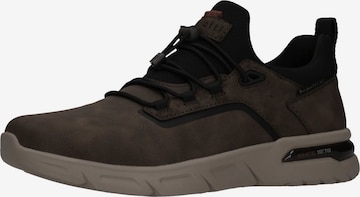 Sneaker bassa di bugatti in marrone: frontale