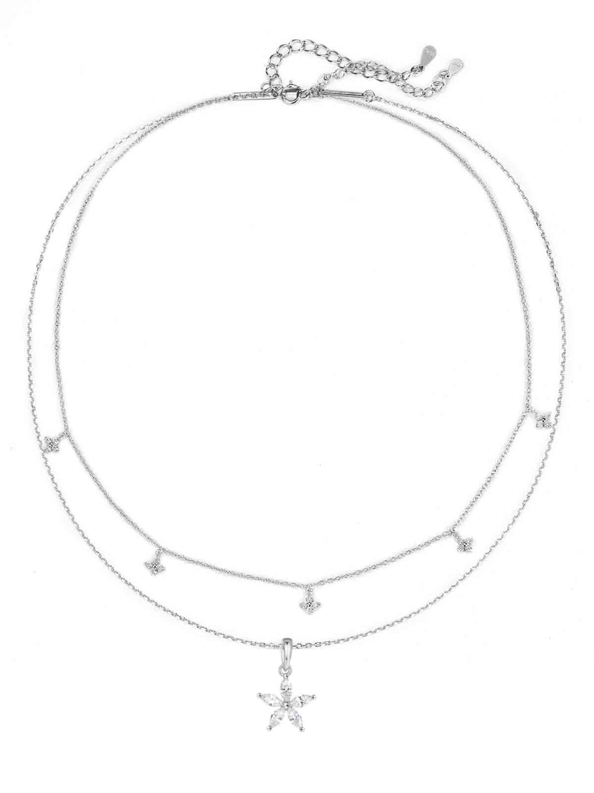 Chaîne 'Petal' Hey Happiness en argent