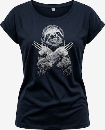 MAKAYA Shirt 'Sloth' in Blue: front