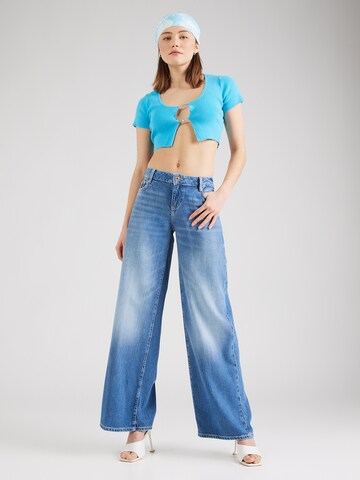 Wide leg Jeans de la GUESS pe albastru