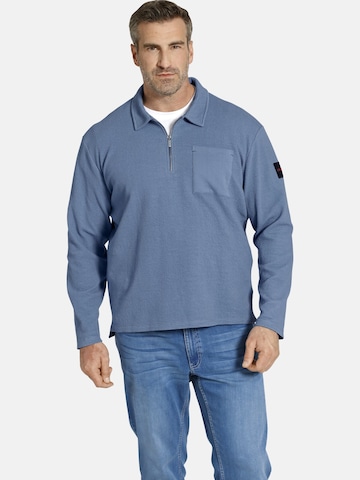 Sweat-shirt ' Earl Vass ' Charles Colby en bleu : devant