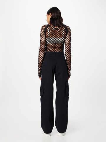 HOLLISTER Wide leg Cargo trousers in Black