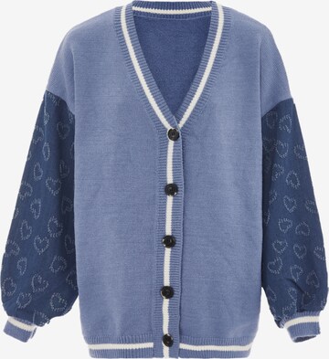 SANIKA Knit Cardigan in Blue: front