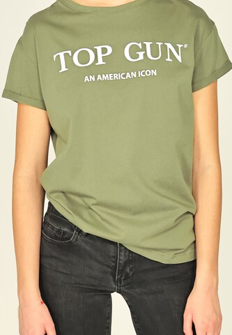 TOP GUN Shirt ' ' in Green