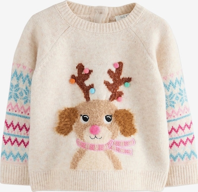 Next Neulepaita 'Christmas Character' värissä ecru / vaaleansininen / vaaleanruskea / vaaleanpunainen, Tuotenäkymä