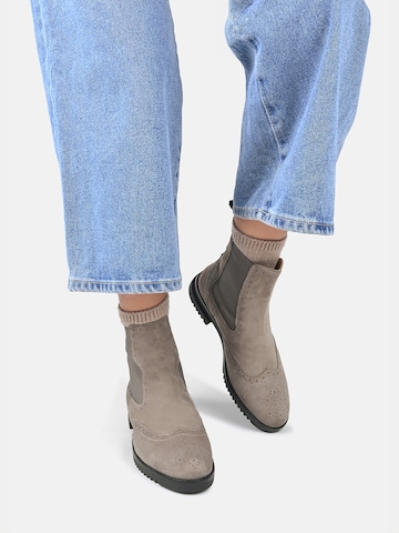 Crickit Chelsea boots ' UDINE ' in Bruin: voorkant