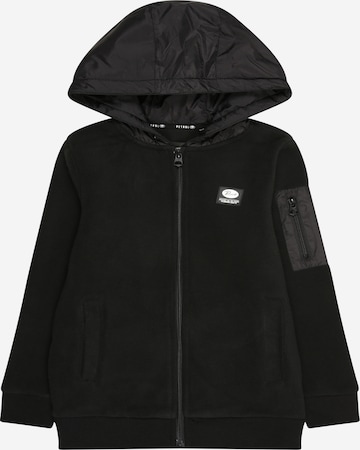 Petrol Industries Zip-Up Hoodie in Black: front