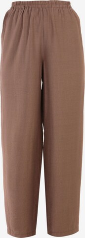 Awesome Apparel Loose fit Pleat-Front Pants in Brown: front