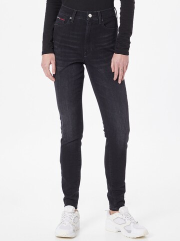 Tommy Jeans Skinny Jeans 'Sylvia' in Schwarz: predná strana