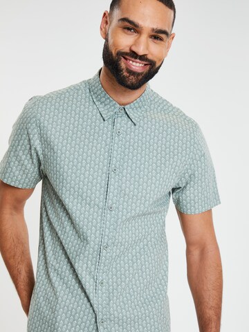Threadbare Slim Fit Hemd in Grün