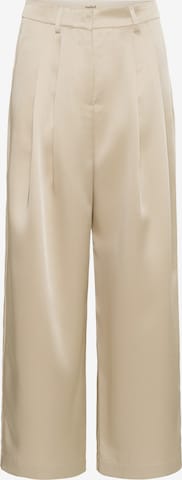 SOAKED IN LUXURY Wide Leg Hose in Beige: Vorderseite