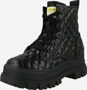 BUFFALO - Botim com fivela 'ASPHA RLD LACEUP MID' em preto: frente