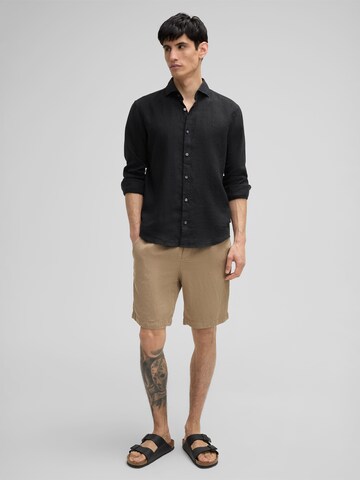 STRELLSON Slim fit Button Up Shirt 'Ceasar' in Black