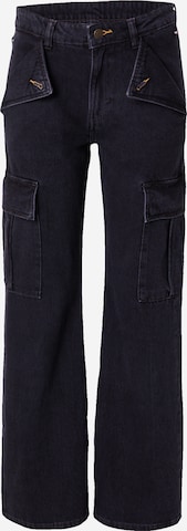 WEEKDAY - Loosefit Pantalón vaquero cargo 'Encino' en negro: frente