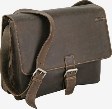 Greenland Nature Document Bag in Brown: front