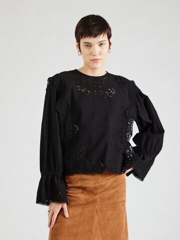 TOPSHOP Blouse in Black: front