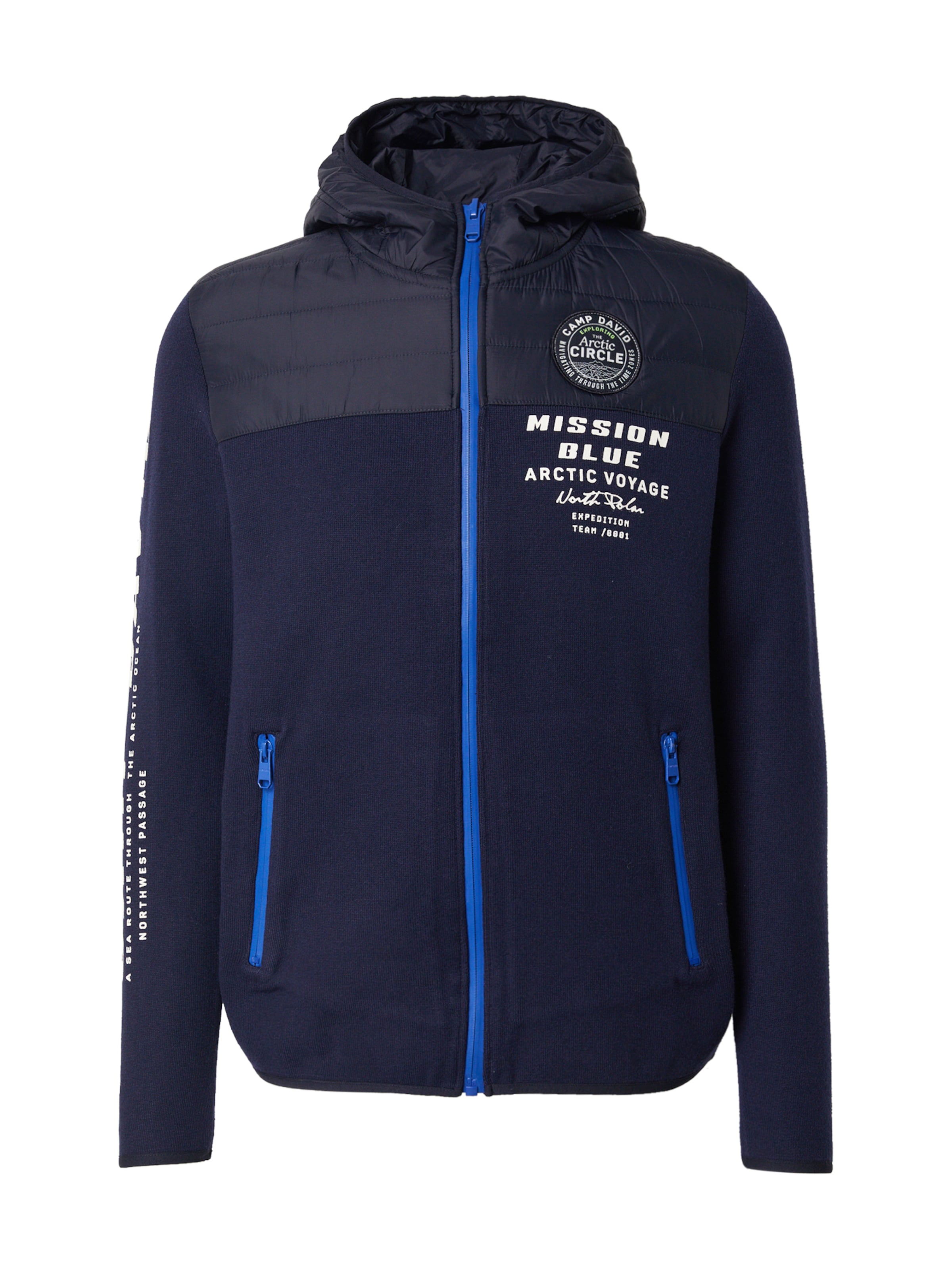 Vestes en maille CAMP DAVID en bleu : devant