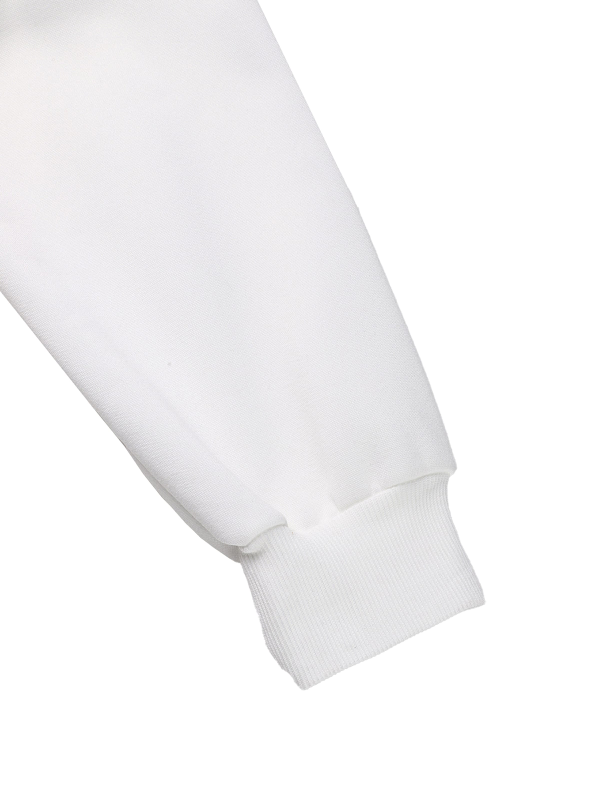 Felpa 'Loose Women's Oversized Sweatshirt, Casual Style with Dropped Shoulders' di GORHEY in bianco