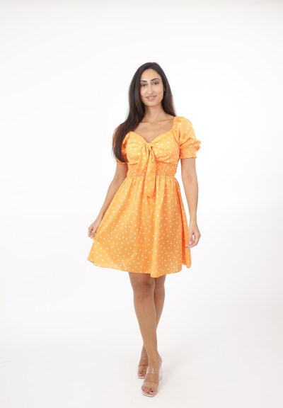 Elara Jurk in de kleur Oranje, Productweergave