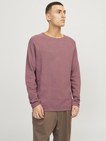 JACK & JONES Regular fit Sweater 'Hill' in Pink: front