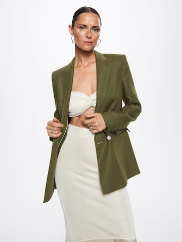 MANGO Blazer 'Igu' in Green: front