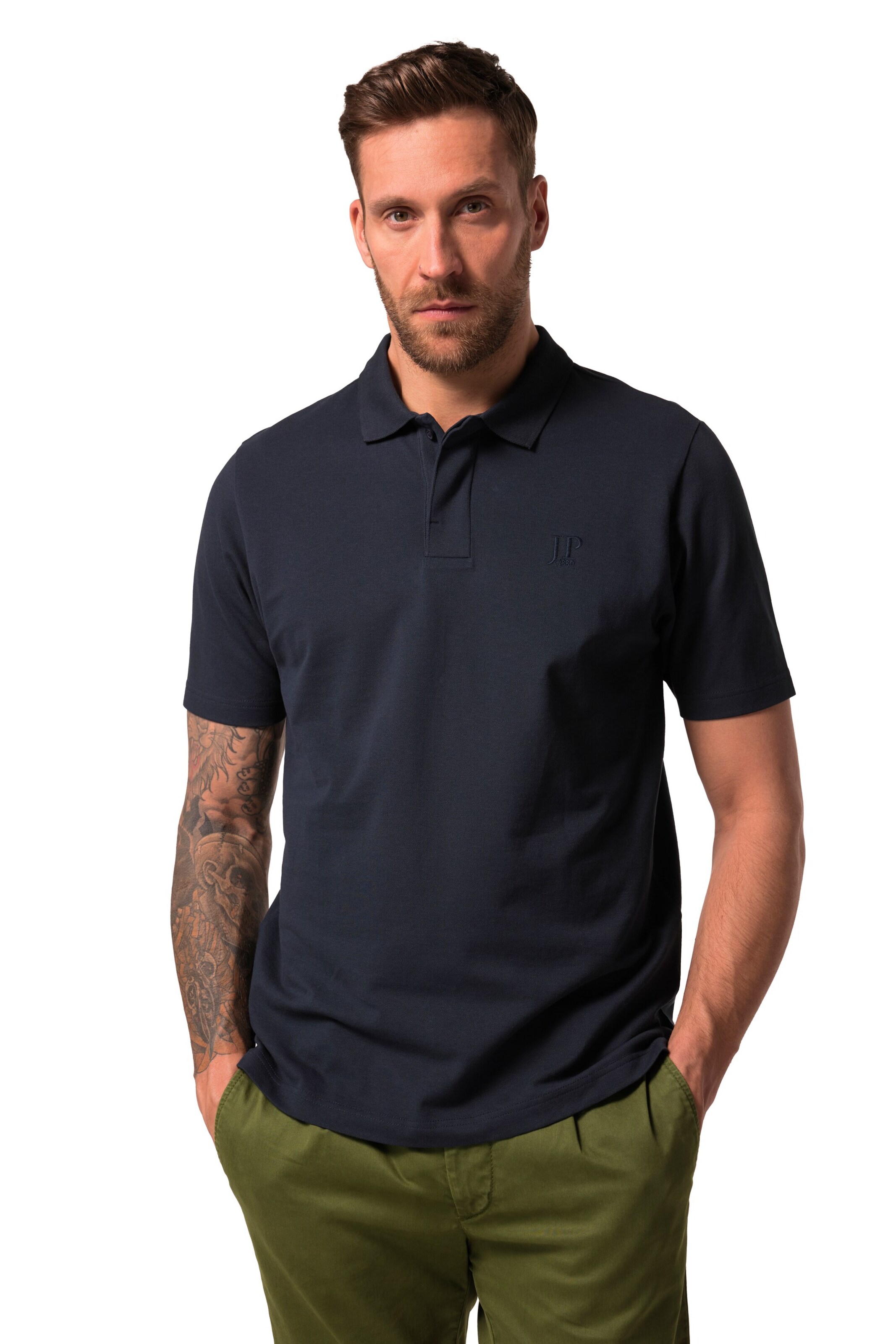 T-Shirt JP1880 en bleu : devant