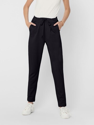 ONLY Slim fit Pleat-Front Pants 'Poptrash' in Blue: front