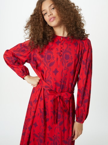 Flowers for Friends Shirt Dress in Red