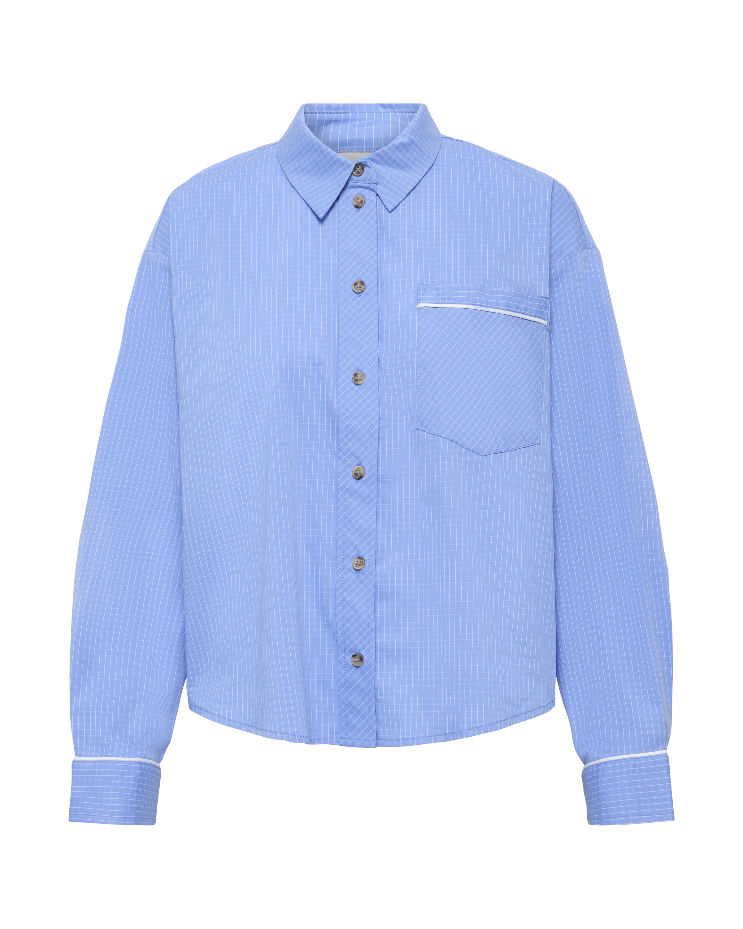 ICHI Bluse 'IHXcomis' in XS in hellblau / weiß, Produktansicht