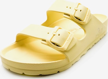 thies Pantolette 'Ecofoam Sandal' in Gelb: Vorderseite