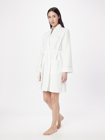 Peignoir court Lauren Ralph Lauren en blanc : devant