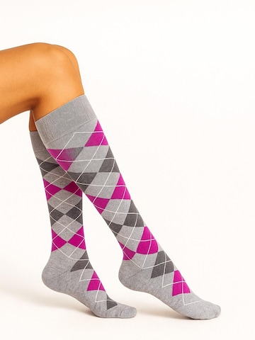 Lycille Knee High Socks in Grey