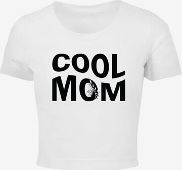 Maglietta 'Mothers Day - Cool mom' di Merchcode in bianco: frontale