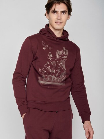 GREENBOMB Sweatshirt 'Nature Sea Dragon' in Red: front