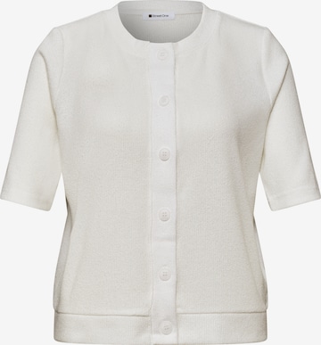 STREET ONE Knit Cardigan in White: front