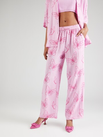 florence by mills exclusive for ABOUT YOU Loosefit Broek 'Sea Breeze' in Roze: voorkant