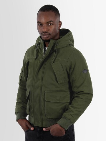 Alessandro Salvarini Winter Jacket in Green: front