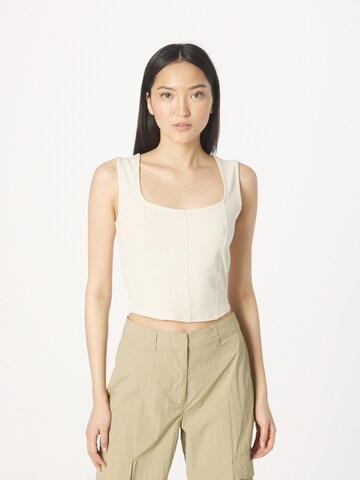 Top di Urban Classics in beige: frontale