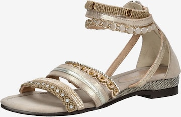 Sandales LAZAMANI en marron : devant