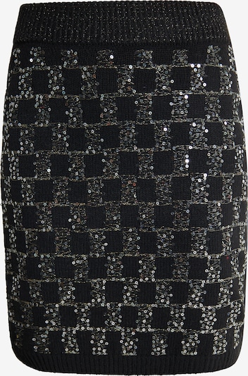 Sijonas iš faina, spalva – sidabro pilka / juoda, Prekių apžvalga